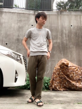 「アイテム（バングル/リストバンド）」を使った、yoshikiさん（メンズ・169cm・20代）の夏コーディネート