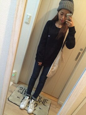 「Regalect（リガレクト）のアイテム（帽子）」を使った、近藤千尋さん（レディース・160cm）の秋コーディネート