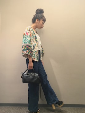 「Saint Laurent（サンローラン）のアイテム（バッグ）」を使った、近藤千尋さん（レディース・160cm）の夏コーディネート