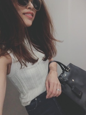 「Saint Laurent（サンローラン）のアイテム（バッグ）」を使った、近藤千尋さん（レディース・160cm）の夏コーディネート
