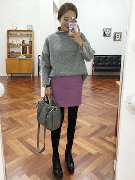 「 Hラインスカート」｜ZEMMAWORLDさん（レディース・164cm）の秋コーディネート