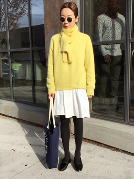 「シアータイツ」｜ZEMMAWORLDさん（レディース・164cm）の冬コーディネート