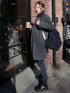 「こなれ感」｜ZEMMAWORLDさん（レディース・164cm）の冬コーディネート