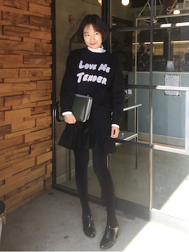 「レタリング」｜ZEMMAWORLDさん（レディース・164cm）の冬コーディネート