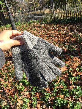 「アイテム（手袋、グレー系）」を使った、ZEMMAWORLDさん（レディース・164cm）の冬コーディネート