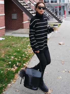 「ポシェット」｜ZEMMAWORLDさん（レディース・164cm）の冬コーディネート