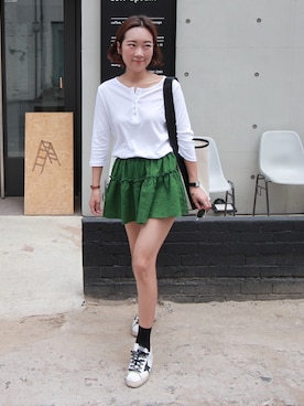 「 リネン」｜ZEMMAWORLDさん（レディース・164cm）の夏コーディネート