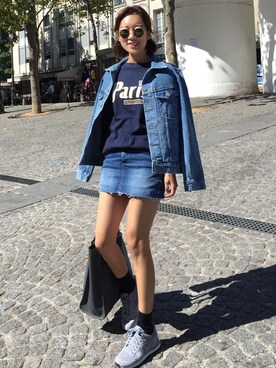 「 デニム」｜ZEMMAWORLDさん（レディース・164cm）の夏コーディネート