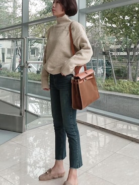 「 ニット」｜ZEMMAWORLDさん（レディース・164cm）の秋コーディネート