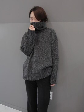 「 スラックス」｜ZEMMAWORLDさん（レディース・164cm）の冬コーディネート