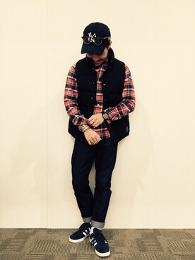 「SEVENDAYS=SUNDAY（セブンデイズサンデイ）のアイテム（スニーカー）」を使った、someyaさん（メンズ・166cm）の冬コーディネート