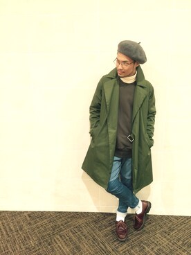 「SEVENDAYS=SUNDAY（セブンデイズサンデイ）のアイテム（ピーコート）」を使った、someyaさん（メンズ・166cm）の冬コーディネート