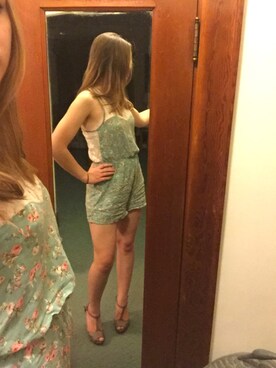 「wet seal（ウエットシール）のアイテム（つなぎ/オールインワン）」を使った、LWさん（レディース・163cm）の夏コーディネート