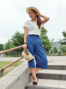 「VENCEEXCHANGE（ヴァンスエクスチェンジ）のアイテム（財布/小物）」を使った、maoさん（レディース・168cm）の夏コーディネート