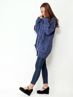 「ロングカーディガン」｜maoさん（レディース・168cm）の秋コーディネート