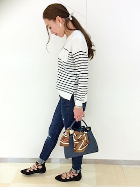 「アイテム（ヘアゴム）」を使った、maoさん（レディース・168cm）の春コーディネート