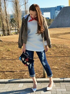 「VENCEEXCHANGE（ヴァンスエクスチェンジ）のアイテム（財布/小物）」を使った、maoさん（レディース・168cm）の春コーディネート