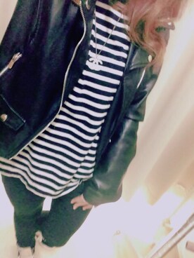 「ZARA（ザラ）のアイテム（トップス、ホワイト系）」を使った、risaさん（レディース・152cm）の春コーディネート