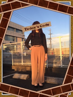 「3分コーデ」｜OURIさん（レディース・160cm）の秋コーディネート