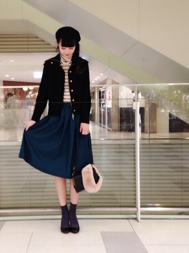 「KATHARINE ROSS（キャサリンロス）のアイテム（ブルゾン）」を使った、AYUMIさん（レディース・166cm）の秋コーディネート