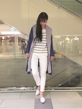 「KATHARINE ROSS（キャサリンロス）のアイテム（デニムパンツ）」を使った、AYUMIさん（レディース・166cm）の冬コーディネート