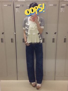 「アイテム（バングル/リストバンド）」を使った、あまみんちゅさん（レディース・163cm・20代）の春コーディネート