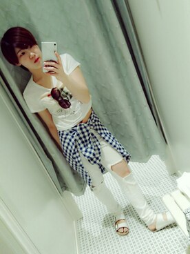 「stradivarius（ストラディバリウス）のアイテム（その他アウター）」を使った、kotokaさん（レディース・152cm）の春コーディネート