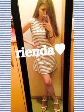 rienda（リエンダ）の「CLボーダーBOXY OP②（ワンピース）」 - WEAR