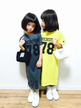 「RADCHAP（ラッドチャップ）のアイテム（ワンピース/ドレス）」を使った、ひよ。こは。さん（キッズ・110cm）の夏コーディネート