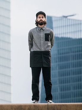 「 キャップ」｜「アイテム（その他アウター）」を使った、AFMさん（メンズ・178cm）の夏コーディネート