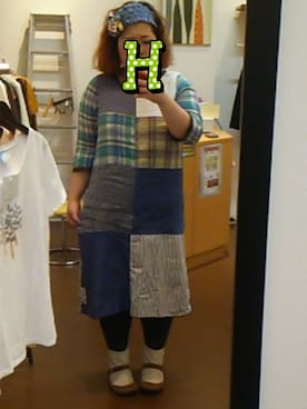 「店頭コーデ」｜「アイテム（ワンピース）」を使った、ぴなちゃんさん（レディース・158cm）の秋コーディネート