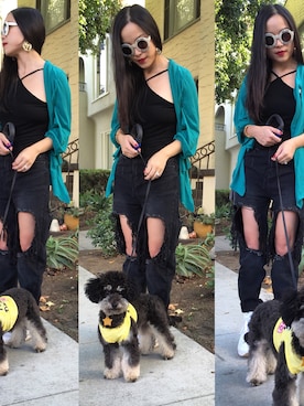 「WILDFOX」｜CarolineCkyさん（レディース・155cm）の秋コーディネート