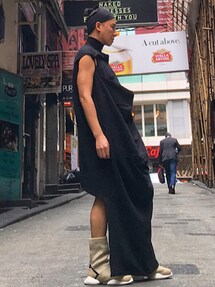 リックオウエンスrick Owens アイランドチュニックS DRKSHDW by RICK OWENSのチュニックを使った人気ファッション