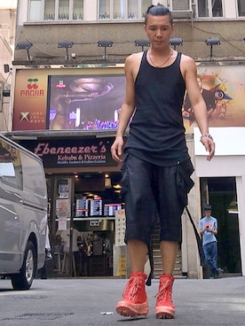 「CAROL CHRISTIAN POELL（キャロルクリスチャンポエル）のアイテム（シューズ）」を使った、Iam Will Iamさん（メンズ・176cm）の夏コーディネート