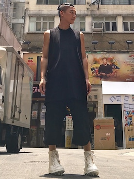 「CAROL CHRISTIAN POELL（キャロルクリスチャンポエル）のアイテム（シューズ）」を使った、Iam Will Iamさん（メンズ・176cm）の夏コーディネート