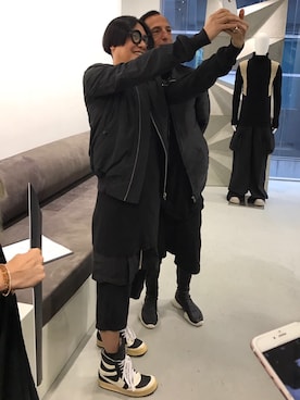 「RICK OWENS」｜「アイテム（ナイロンジャケット）」を使った、Iam Will Iamさん（メンズ・176cm）の秋コーディネート