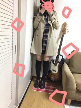 「SHIPS（シップス）のアイテム（トレンチコート）」を使った、かなてりさん（レディース・162cm）の秋コーディネート