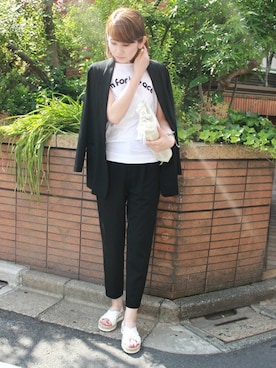 「edit for lulu」｜「アイテム（その他アウター）」を使った、Ａｙａｎｏさん（レディース・166cm）の春コーディネート