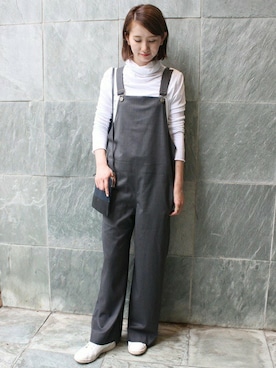 「edit for lulu」｜「アイテム（サロペット/オーバーオール）」を使った、Ａｙａｎｏさん（レディース・166cm）の夏コーディネート