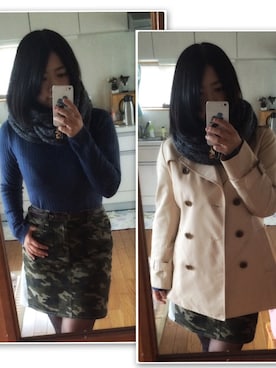 「CLEARIMPRESSION （クリアインプレッション）のアイテム（ジャケット/アウター）」を使った、さりーさん（レディース・150cm）の秋コーディネート