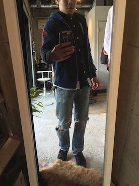 「SPERGA（スペルガ）のアイテム（シューズ）」を使った、Kyonさん（メンズ・174cm）の冬コーディネート