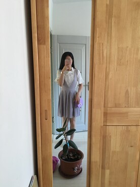 「cache cache（カシュ カシュ）のアイテム（ワンピース/ドレス）」を使った、张大美少女さん（レディース・164cm）の夏コーディネート