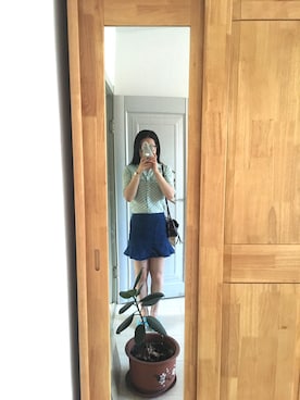 「EMPORIO ARMANI（エンポリオアルマーニ）のアイテム（アナログ腕時計、ピンク系）」を使った、张大美少女さん（レディース）の夏コーディネート