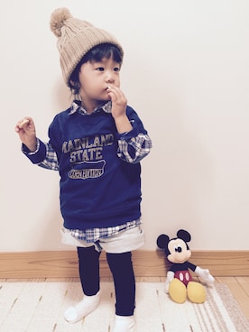 Sakura&mammyさん（キッズ・80cm）の秋コーディネート