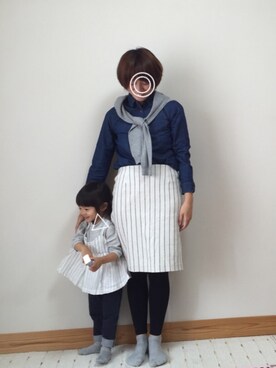 Sakura&mammyさんの「ストライプキャミソールドッキング長袖Ｔシャツ」を使ったコーディネート