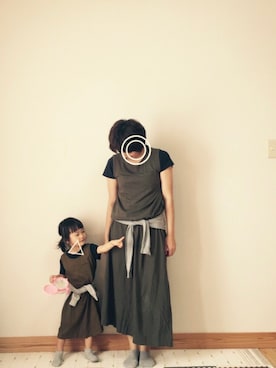 「ROPE' PICNIC（ロペピクニック）のアイテム（ワンピース/ドレス）」を使った、Sakura&mammyさん（キッズ・90cm）の秋コーディネート