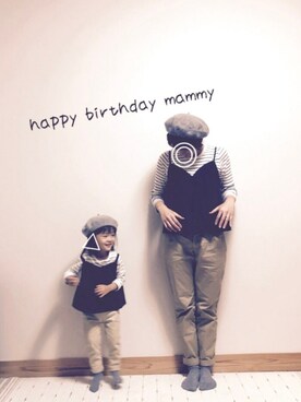 Sakura&mammyさん（キッズ・90cm）の秋コーディネート