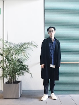 「COMMON PROJECTS（コモンプロジェクト）のアイテム（シューズ）」を使った、maxwellchenさん（メンズ・176cm）の春コーディネート