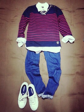 「CONVERSE（コンバース）のCONVERSE コンバース ジャック パーセル / JACK PURCEL（スニーカー）」を使った、green☆5さん（レディース・163cm）の春コーディネート