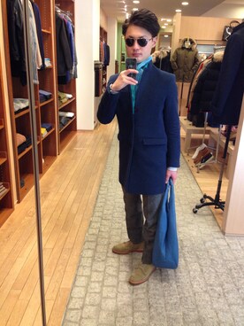 「STUDIOUS（ステュディオス）のアイテム（その他アウター）」を使った、はなやしきさん（メンズ・165cm）の春コーディネート
